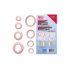 Ассортимент уплотнительных колец | медь | метрическая | для сливных слитков | 75 шт. (8132)