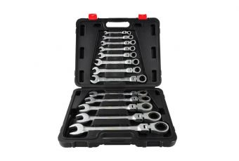 Ключи складные комбинированные с трещоткой 8-32мм 13 эл. (в кейсе) (K00105)