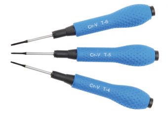 Precīzijas skrūvgriežu komplekts | T-Star (Torx) T4 / T5 / T6 | 3 vienības (803)