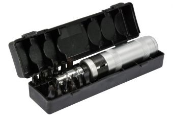 Отвертка цельнометалическая ударная с 14 МАГНИТНЫМИ битами (65124)