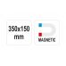 Magnetic parts tray, rectangle 350x150 mm (YT-0831)