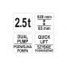Low profile dual pump floor jack 2,5t (YT-17207)