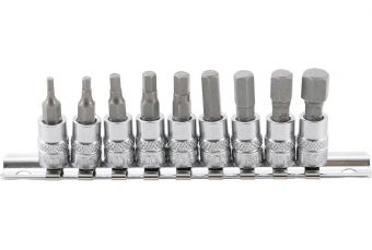 Набор вставок | 6,3 мм (1/4") привод | Внутренний шестигранник | Дюймовые размеры 3/32" - 3/8 "| 9 шт. (2749)