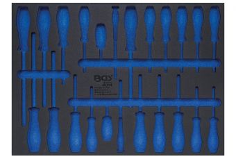 Пустой футляр в тумбе для отверток | 3/3 ящика | Из BGS 4014 (4014-5)