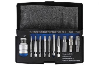 Отвертки для винтов | для поврежденного T-Star (для Torx) T10 - T55 | 11 шт. (9170)