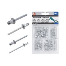 Заклепки Ассортимент | Ø 2,4 - 4,8 мм | 100 шт. (75846)