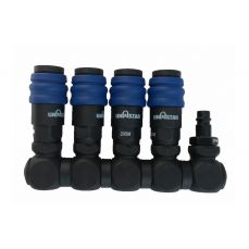 Gaisa sadalītājs ar 5 elementiem. griežas par 360 grādiem 1/4 collas (TSK-360)