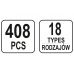 Nissan Auto stiprinājuma komplekts 408 gab. (YT-06657)