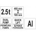 Aluminium dual pump floor jack 2,5t (YT-17205)