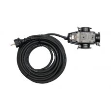 Удлинитель резиновый IP44, 3x1,5мм2 10м с ​​3-мя розетками (YT-8116)