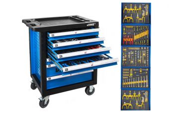 Инструментальная тележка, 177 предметов, 7 ящиков (V33105)