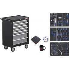 Тележка для мастерских | 7 ящиков | с 129 инструментами (4080)