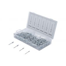 Блестящие заклепки | алюминий | Ø 2,4 - 4,8 мм | 400 шт. (8058)