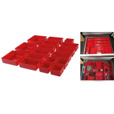 Пластиковые поддоны для хранения | для тележки для мастерских | 17 шт. (9550)