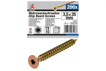 Многоцелевые винты | T-Star (для Torx) T10 | 3,5 х 35 мм | 200 шт. (80993)