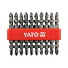 Набор двустороних бит РН2 1/4" 65мм-держ. (YT-0481)