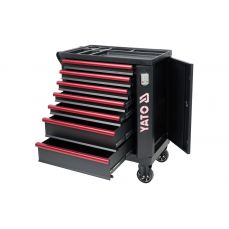 Инструментальная тележка | 7 ящиков 1 боковая дверь кодовый замок Светодиодное освещение (YT-09004)