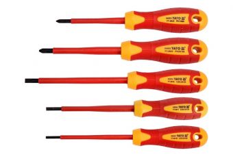 Набор изолированных отверток для электрика 5 шт. (YT-2827)