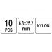 Plastmasas kniedes | 6.3x25.2mm 10 gab (YT-35980)