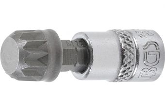 Ieliktnis ar uzgali | 6,3 mm (1/4 collas) piedziņa | Spline (XZN) M12 (2507)