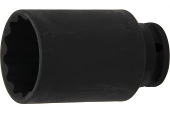 Trieciena muciņa gara 12-malu | 12,5 mm (1/2 collas) | 46 mm (5234)