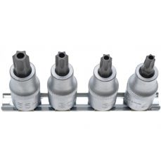 Набор вставок T-Star | Привод 12,5 мм (1/2") | T-Star с отверстием (для Torx) T40 - T55 | 4 шт. (8885)