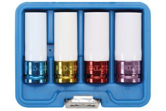 Набор ударных головок с защитным рукавом | 12,5 мм (1/2") | 17/19/21/22 мм | 4 шт. (9847)