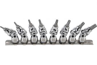 Универсальный шарнирный комплект | 6.3 мм (1/4") | T-Star (для Torx) T8 - T40 | 8 шт. (9158)