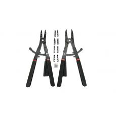 Клещи для сверхмощных стопорных колец - набор внутренних / внешних (2 шт.) Со сменными наконечниками (PR3017)