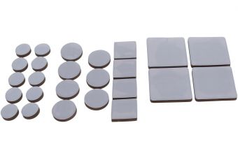 Набор слайдеров скольжения | серые | 25 шт. (80861)