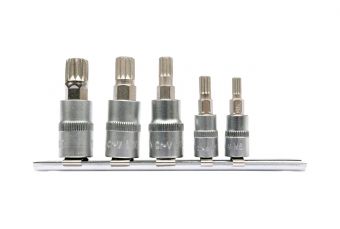 Набор торцевых головок со вставкой | Spline M5 - M12 (YT-04360)
