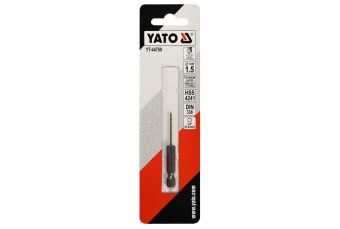 Sešstūra uzgaļa metāla urbis 6,3 mm (1/4 collas)  HSS-TiN | 1,5 mm (YT-44750)