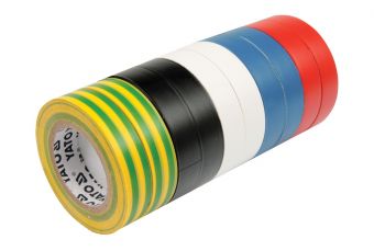 Electrical insulation tape 19mmx20mx0,13mm, mix 10 pcs (YT-8173)