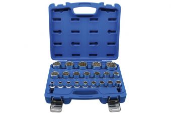 Socket Set, 12-point | 12.5 mm (1/2") Drive | 8 - 36 mm | 21 pcs. (2267)