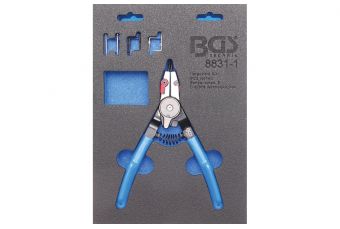 Circlip Pliers | for external/internal Circlips | Exchangeable Tips | 180 mm (8831-1)