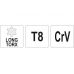 Uzgriežņu atslēga L-veida|pagarinātā | T-Star (Torx) T8 (YT-05492)