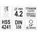 Сверло по металу HSS-TiN 4,2мм с хвост HEX (YT-44758)