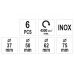 6pcs set of cup brushes inox (YT-47593)