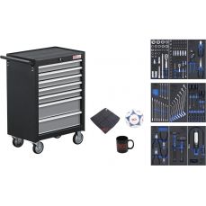 Тележка для мастерских | 7 ящиков | с 120 инструментами (4061)