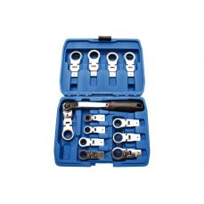 Sprūdrata uzgriežņu atslēgu komplekts, maināma elastīga galva (2258)