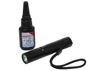 Специальный клей | "2-IN-1" | средняя вязкость | Бутылка 20г | УФ-лампа (80611)