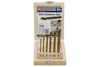 Комплект режущей фрезы HSS | 3-8 мм | 6 шт. (1996)
