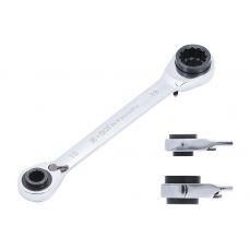 Ключ с двухсторонним трещоткой | 4-в-1 | 10 х 13-17 х 19 мм (30007)