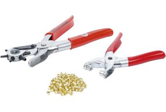 Revolving Punch Pliers and Eyelet Pliers Set | 102 pcs. (75840)