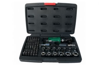 Пневматическая трещетка для головок 2в1 мини, 3/8 "и 6,3 мм с комплектом (PARW38KIT)