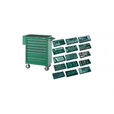 Инструментальная тележка с полками для инструментов, 300 шт. (S95107IR)