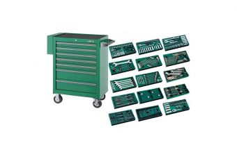 Инструментальная тележка с полками для инструментов, 300 шт. (S95107IR)