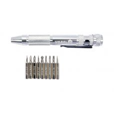 Реверсивная отвертка-ручка с битами 10шт (64400)