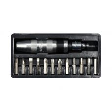 Отвертка цельнометаллическая ударная | с 13 битами (65123)