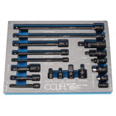 Удлинители / адаптер / соединительный комплект 6,3 мм (1/4 дюйма) / 10 мм (3/8 дюйма) / 12,5 мм (1/2 дюйма) | 18 шт. (CC-5309)